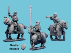 Mounted Knight Command on Barded Horses